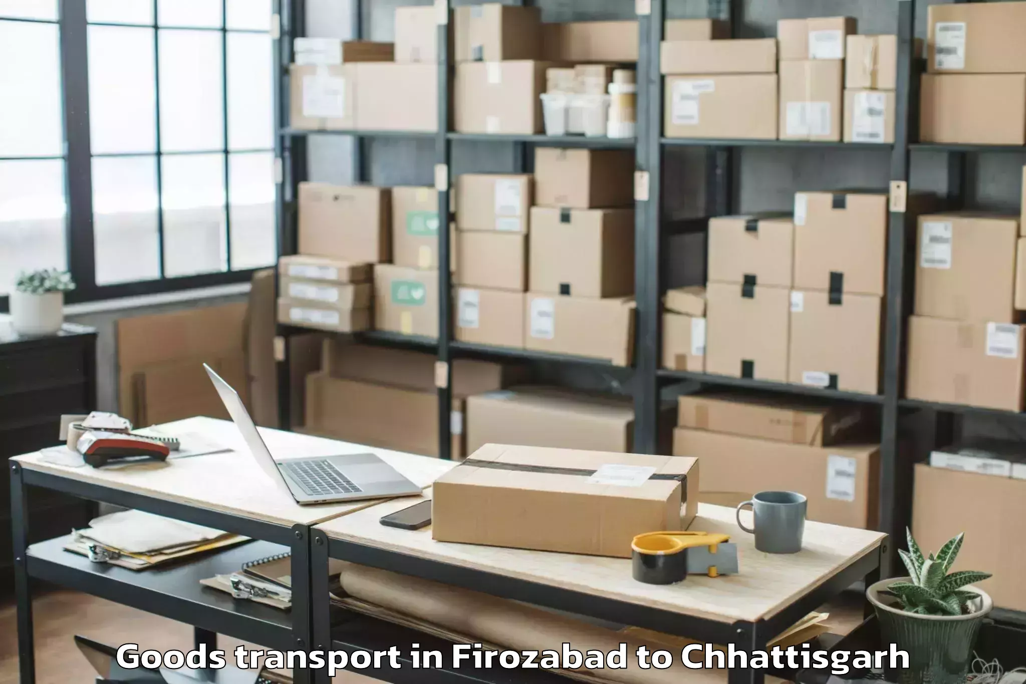 Easy Firozabad to Akaltara Goods Transport Booking